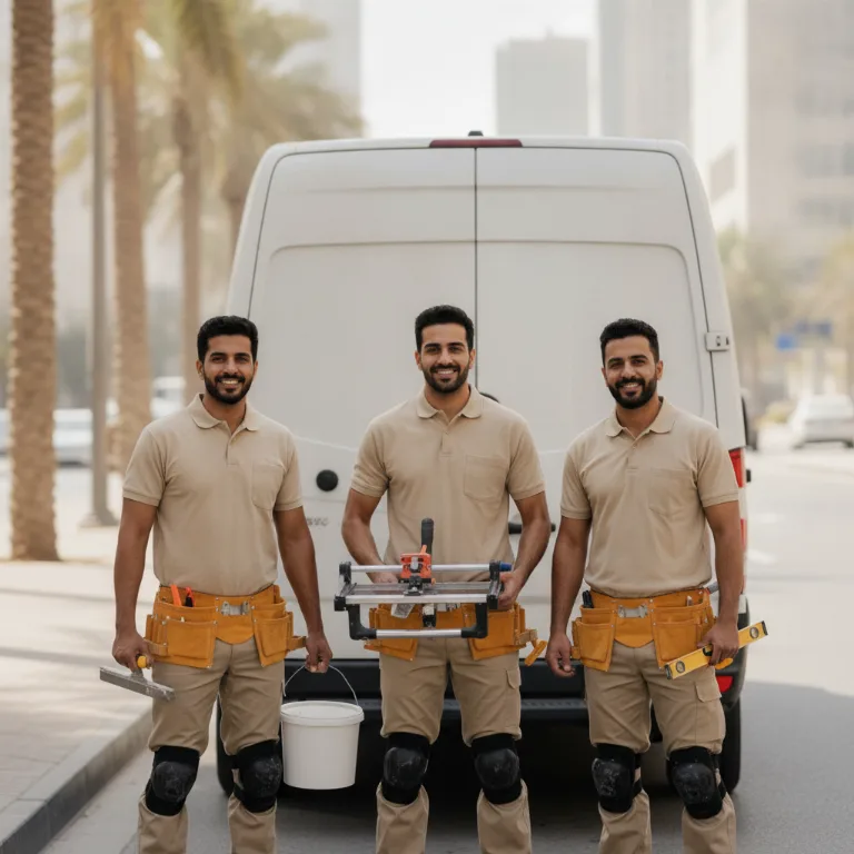 تركيب أرضيات فريق في جبل علي